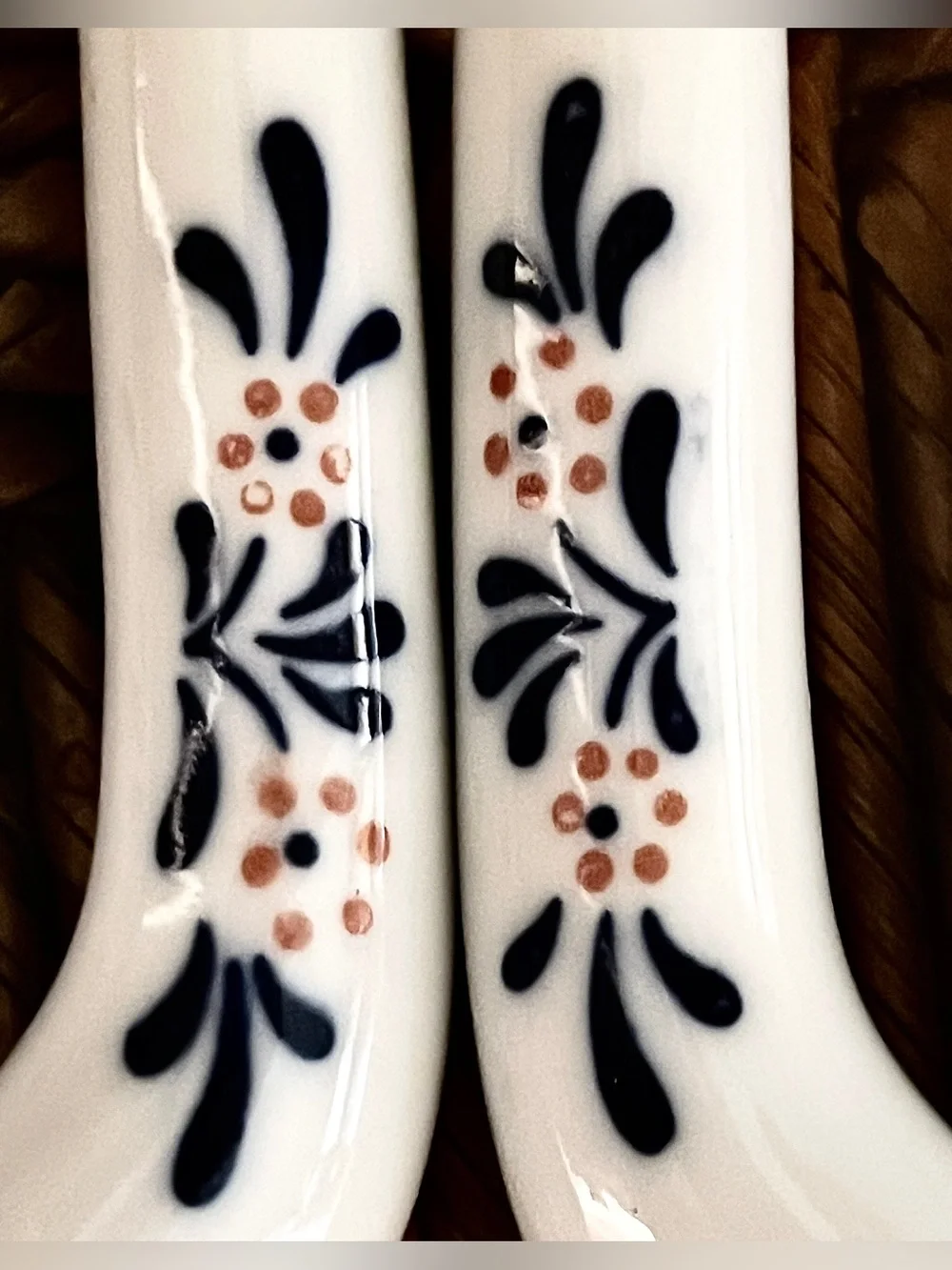 Vintage Lord & Taylor Porcelain Floral Butter Spreaders Japan Set of 4 Boxed